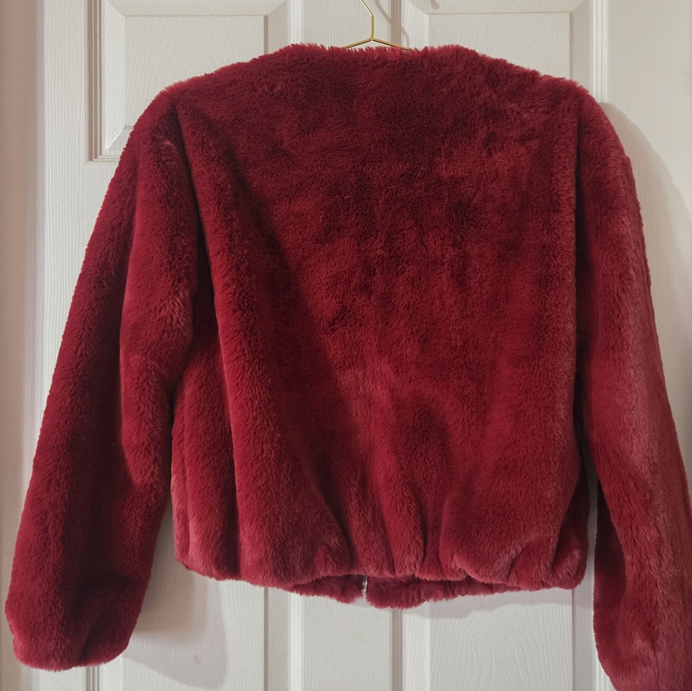 Red Teddy Jacket Size Small - Picture 4 of 4